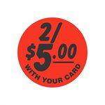 2 / $5.00 with your card Bullseye Label
