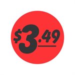 $3.49 Bullseye Label