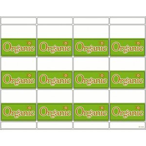 Vu-Thru / Organic 12-up Shelf Label