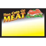 Sign Card 11.0 x 7.0 Fine Cuts of Meat 