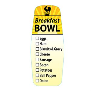 Breakfast Bowl (check list) Label 