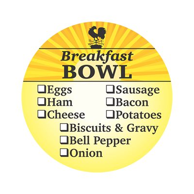 Breakfast Bowl Check-off Label