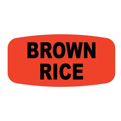 Brown Rice Short Oval Label