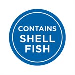 Contains Shell Fish Blue Icon