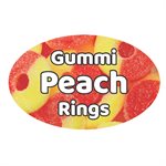 Gummi Peach Rings (Candy) Flavor Label
