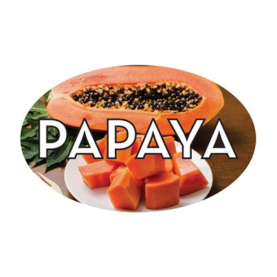 Papaya Oval Label