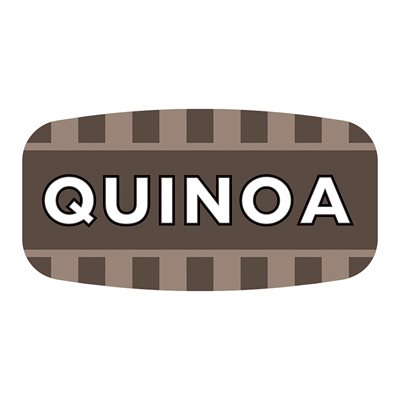 Quinoa Brown / Brown / UV 0.625x1.25 Mini Flavor Label