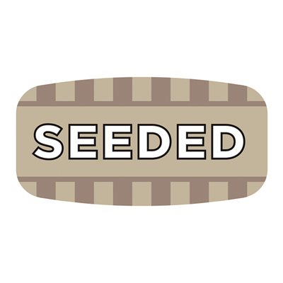 Seeded Brown / Tan / UV 0.625x1.25 Mini Flavor Label